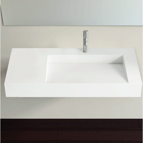 Badeloft 19.6'' Stone Resin Rectangular Wall Mount Bathroom Sink Wayfair